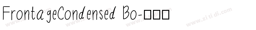 FrontageCondensed Bo字体转换
